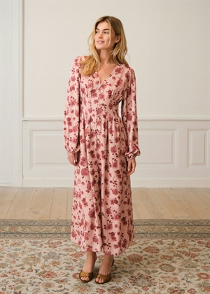 Jellie print kjole Dusty Rose Neo Noir 